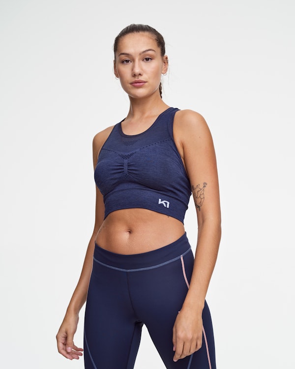 Gorilla Wear Whitney Seamless Sports Bra - Black sportine liemenėle jauskitės užtikrintai ir