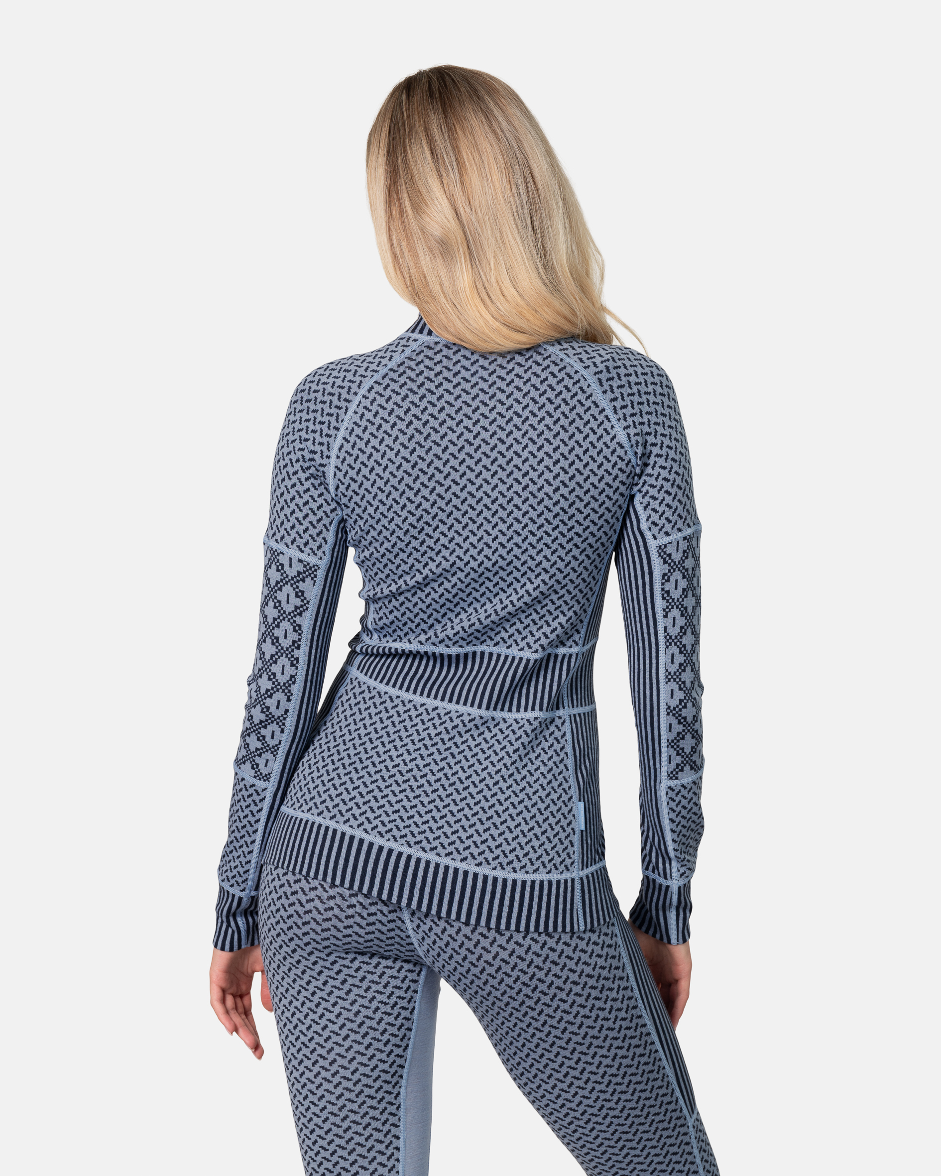 Smekker Half Zip Base Layer - 100% Merino Wool - IRIS Blue