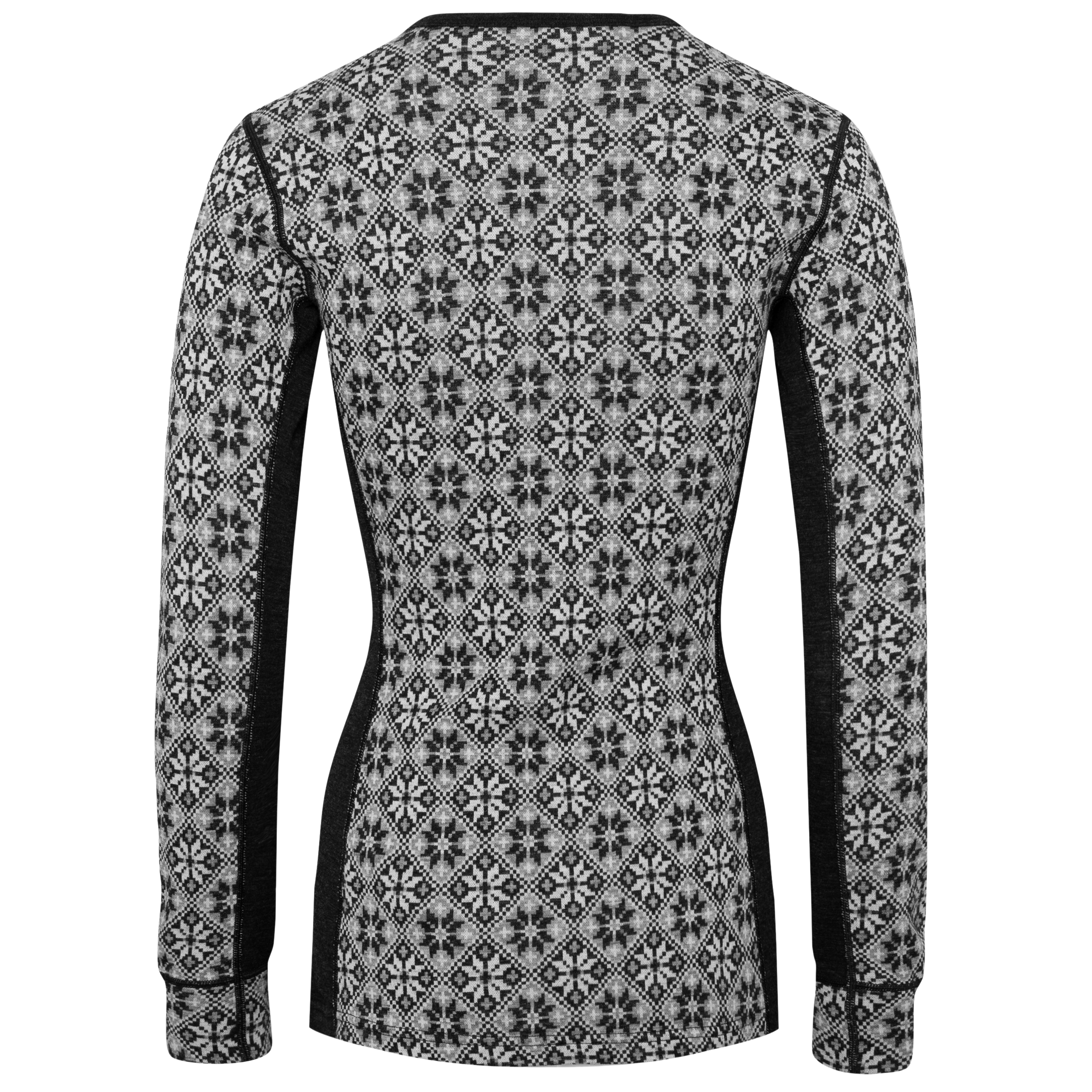 Rose Long Sleeve Baselayer - 100% Merino Wool - Black