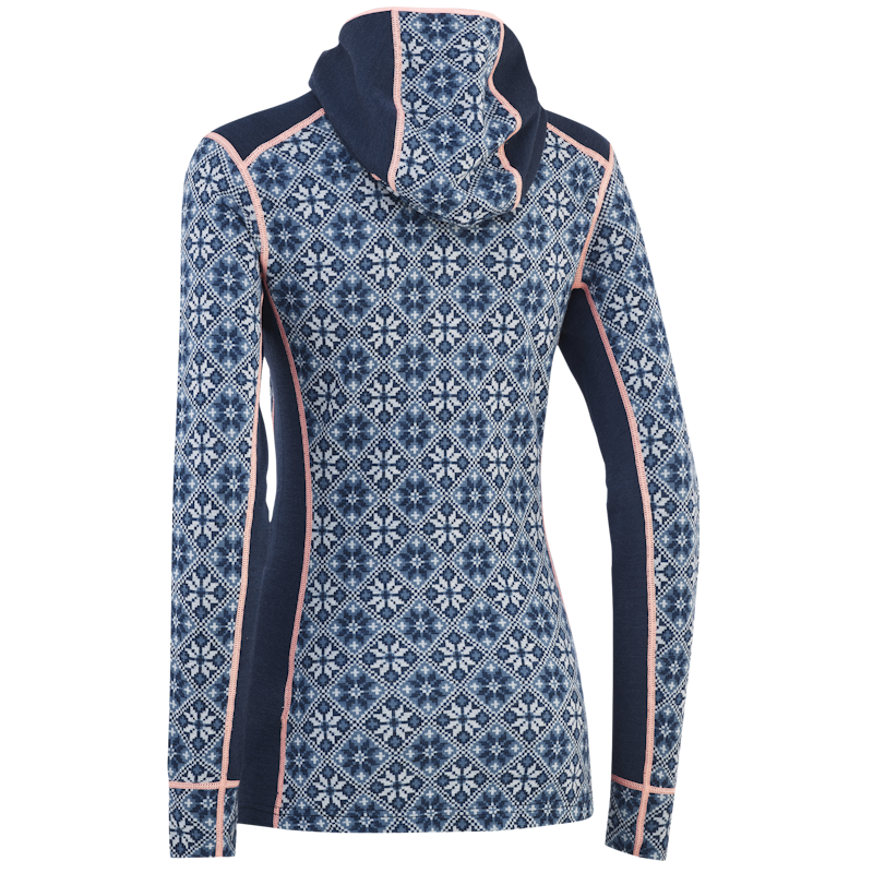 Rose Baselayer Hoodie 100 Merino Wool Sail Grey