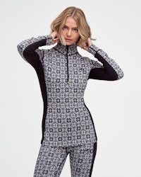 Rose Half Zip Base Layer Top - 100% Merino Wool