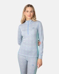 Rose Half Zip Base Layer Top - 100% Merino Wool