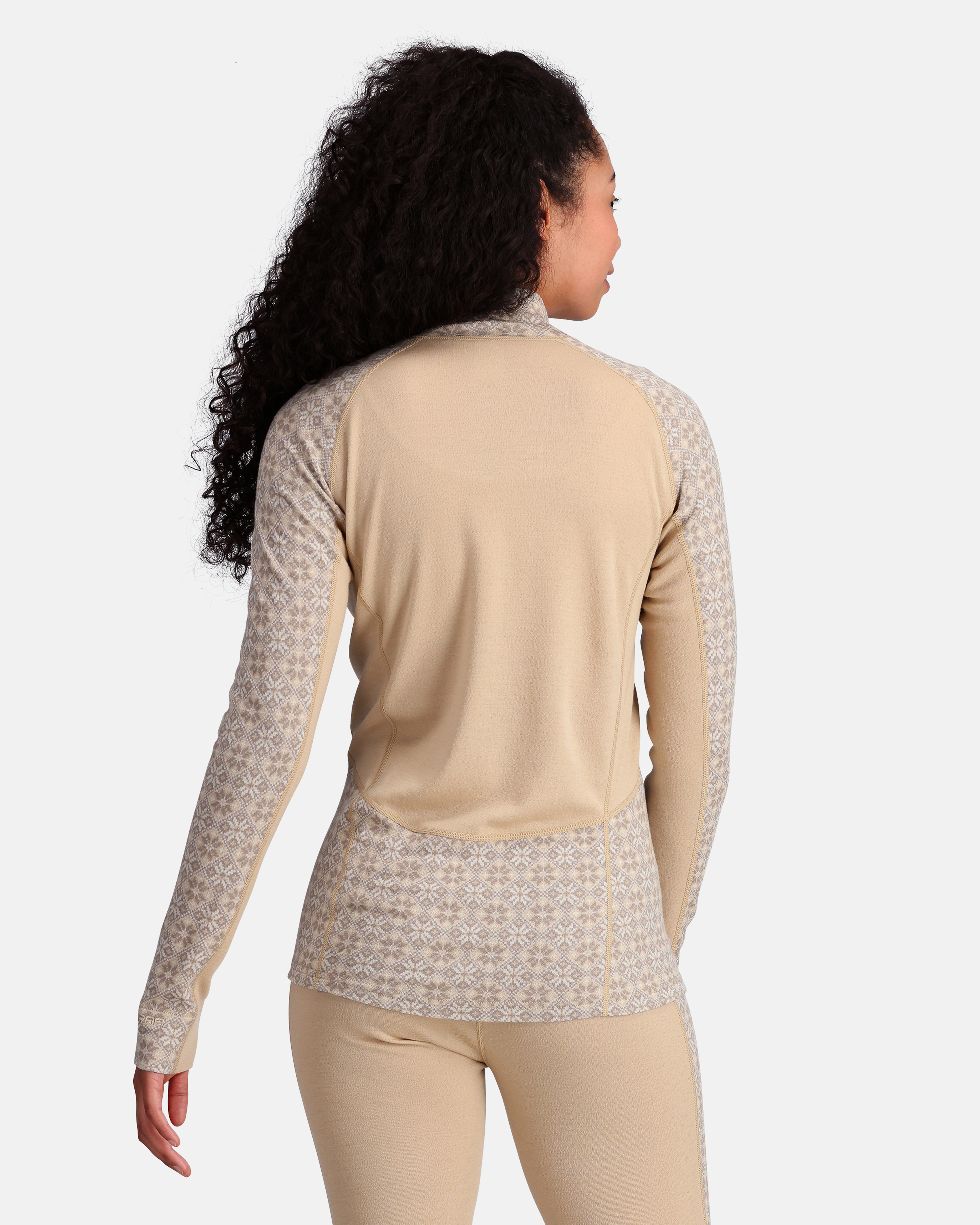 Rose Light Base Layer Half Zip - Oat Beige