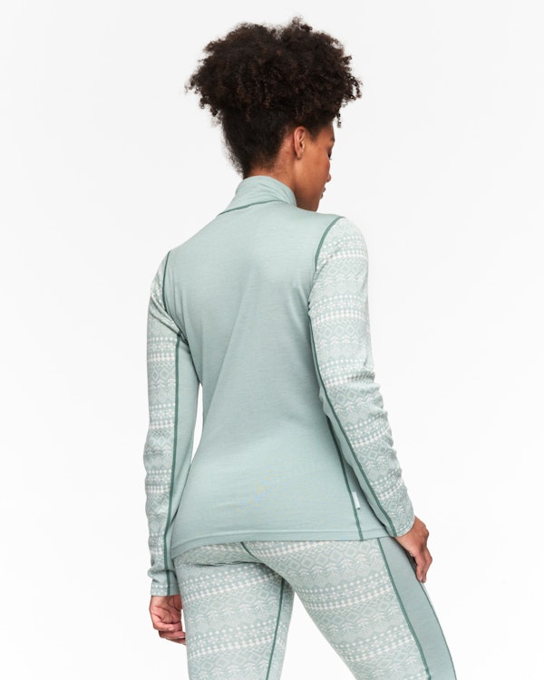 Maud Half Zip Sage Green