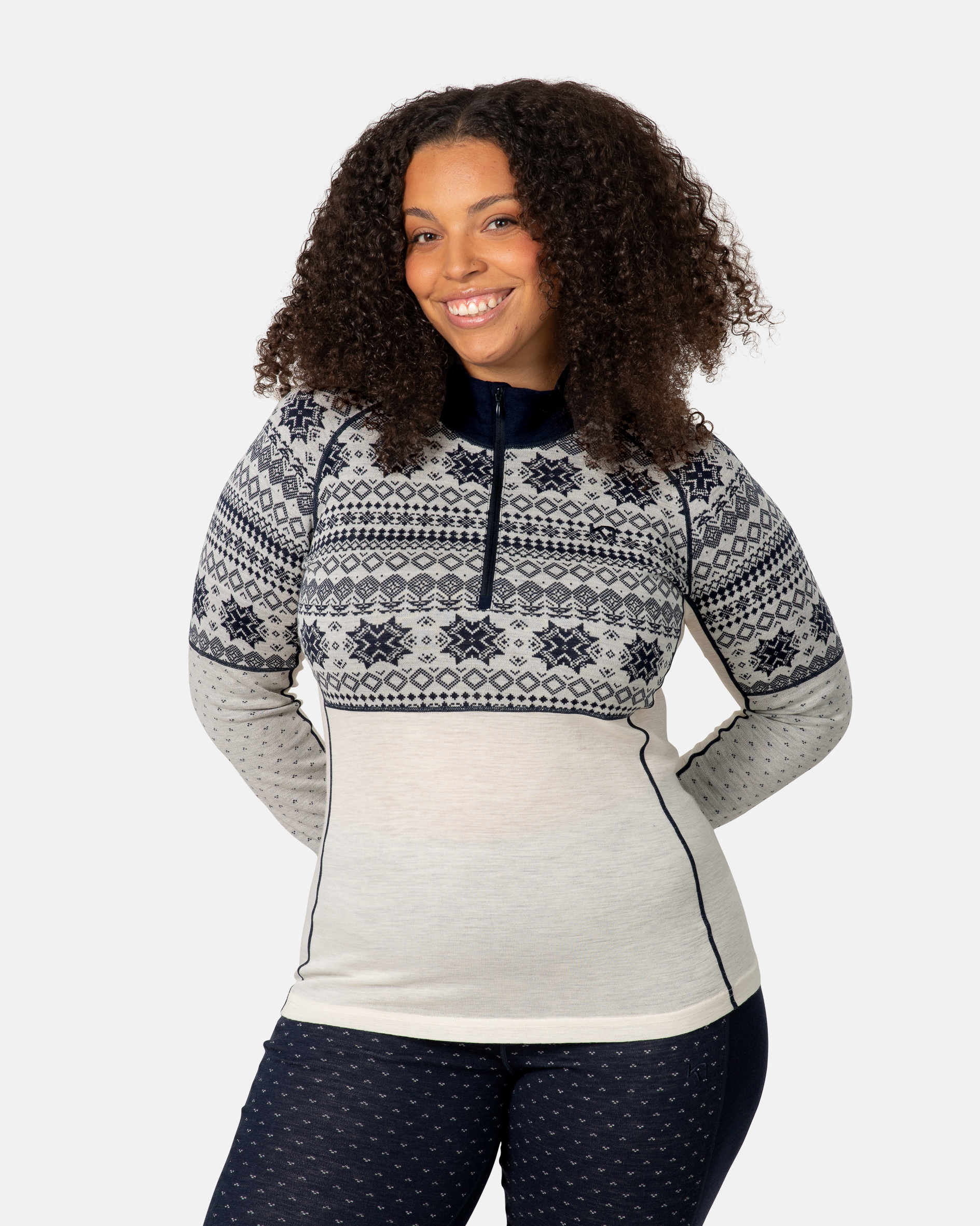 ハム Vilma Half Zip - Natural White