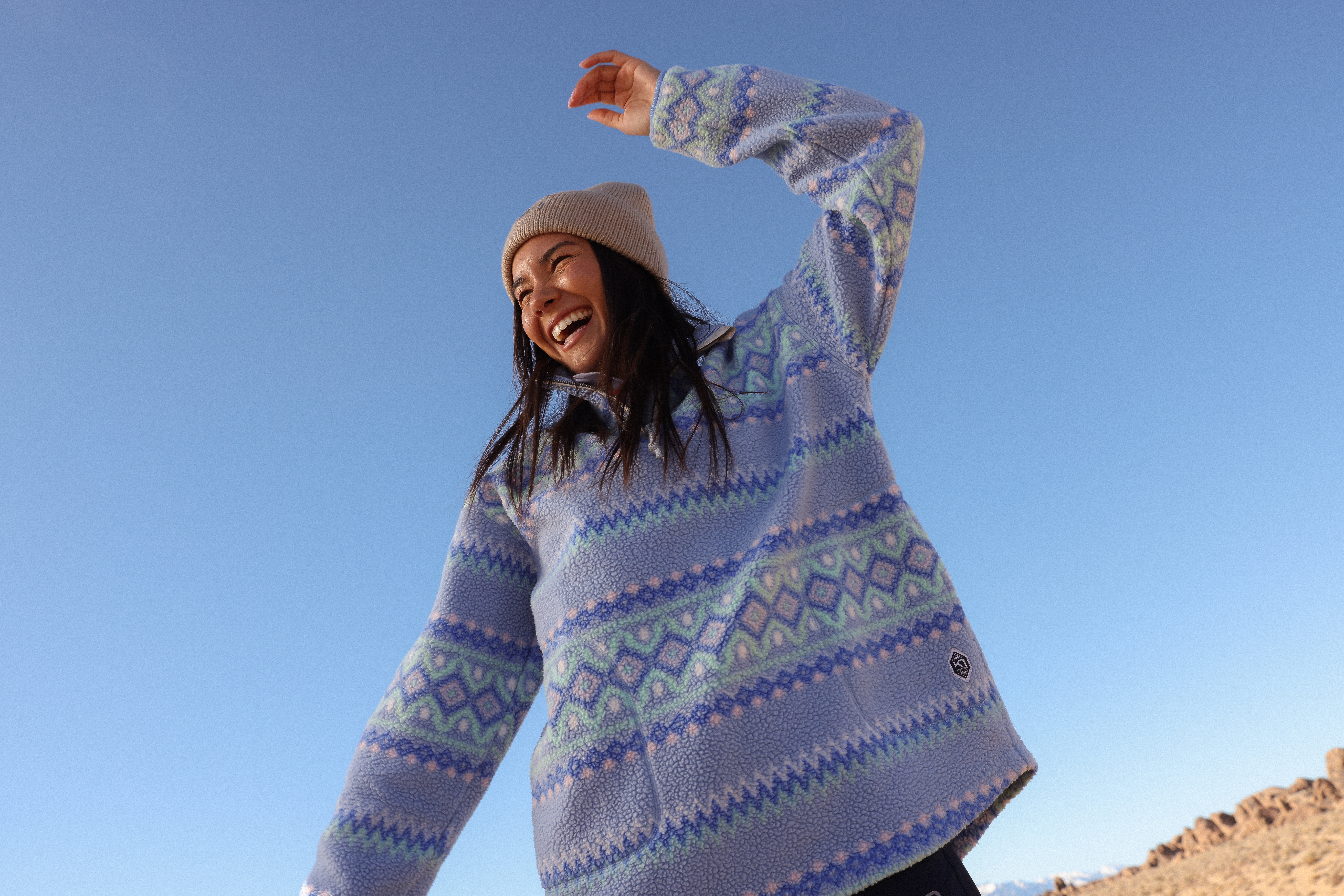 Ruthie Midlayer Half Zip - IRIS Blue