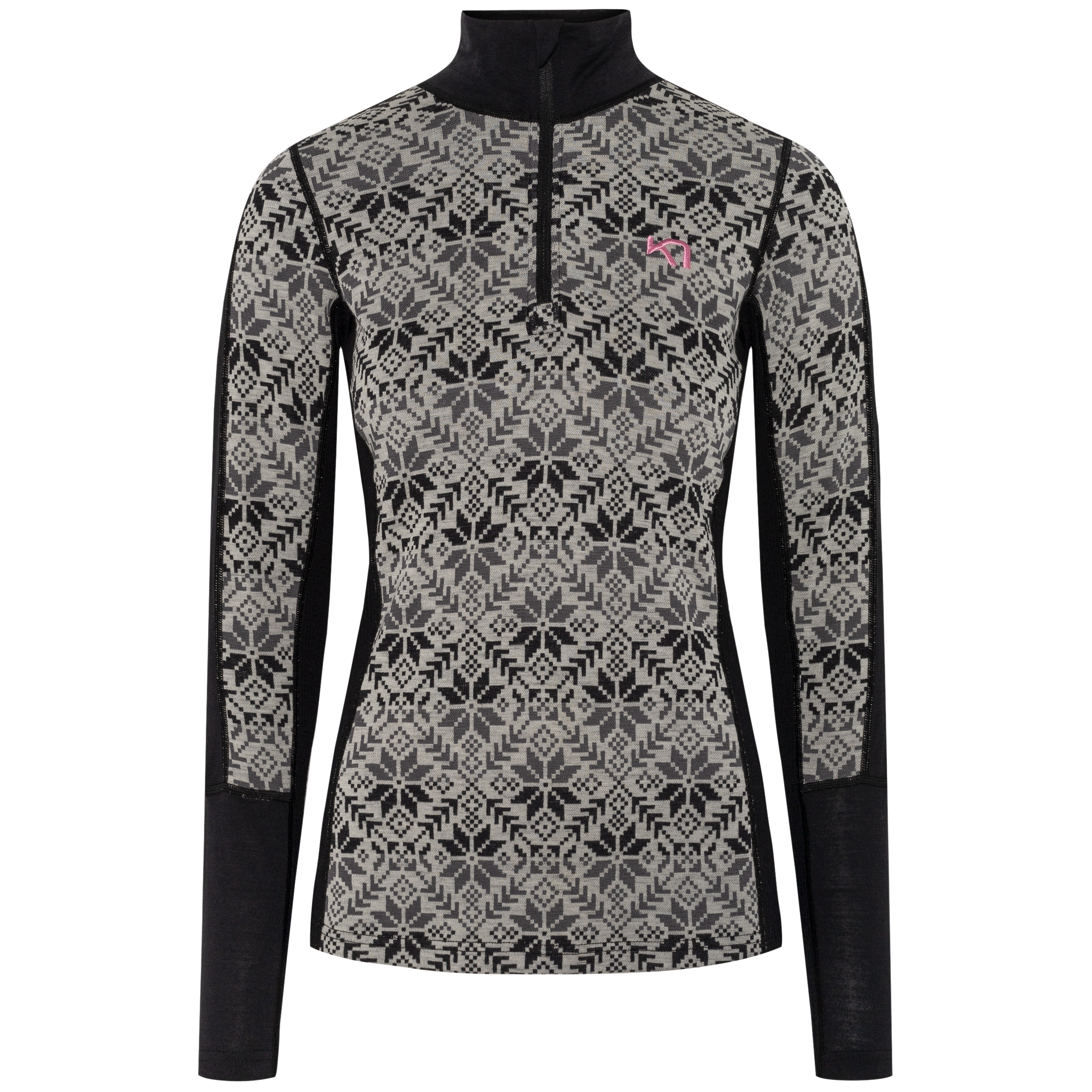 まつ Anna Half Zip - Black