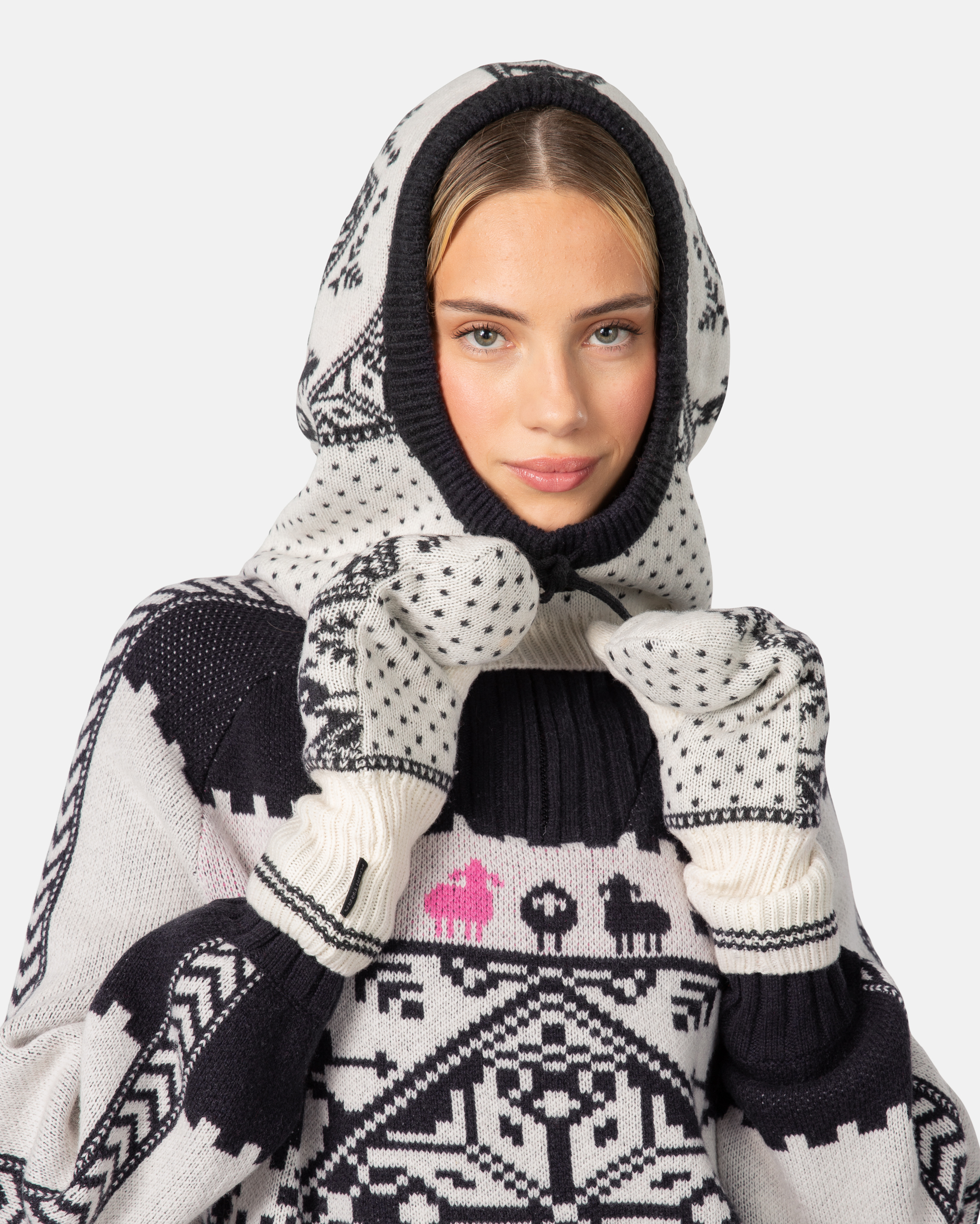 Wool Blue Emilio Pucci Pullover Disa Knit Natural White